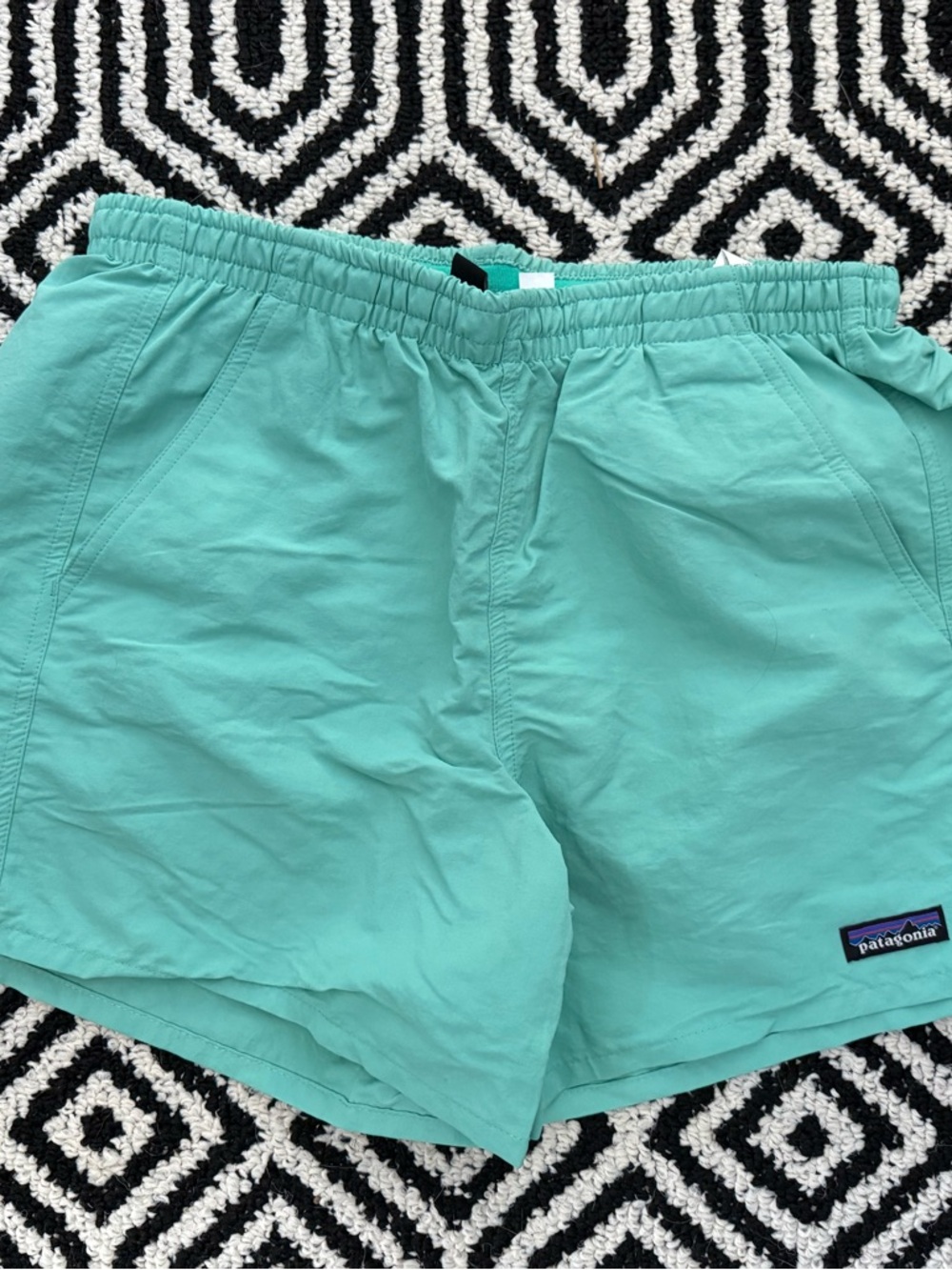 Patagonia Women's Athletic Shorts in Aqua Green
